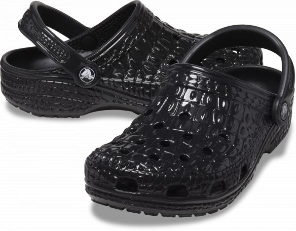 Classic Metallic Crocskin Clog