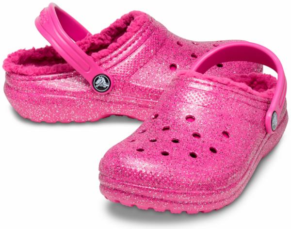 Kids Classic Lined Glitter Clog