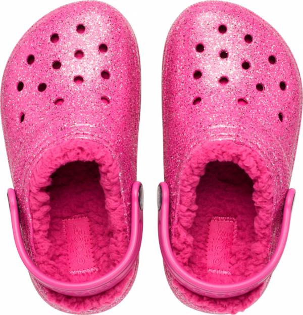 Kids Classic Lined Glitter Clog