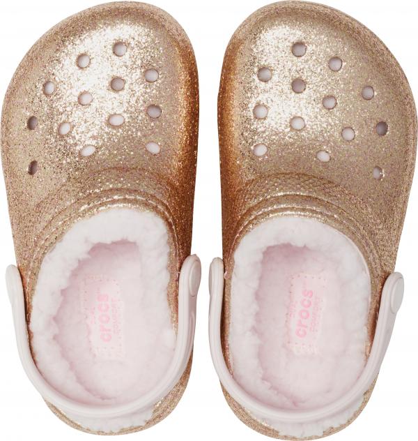 Kids Classic Lined Glitter Clog