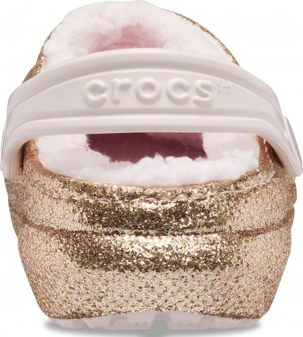 Kids Classic Lined Glitter Clog