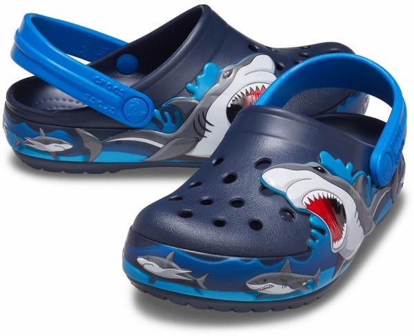 Kids Crocs Fun Lab Shark Lights Clog