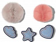 Denim and Pink Puff 5 Pack