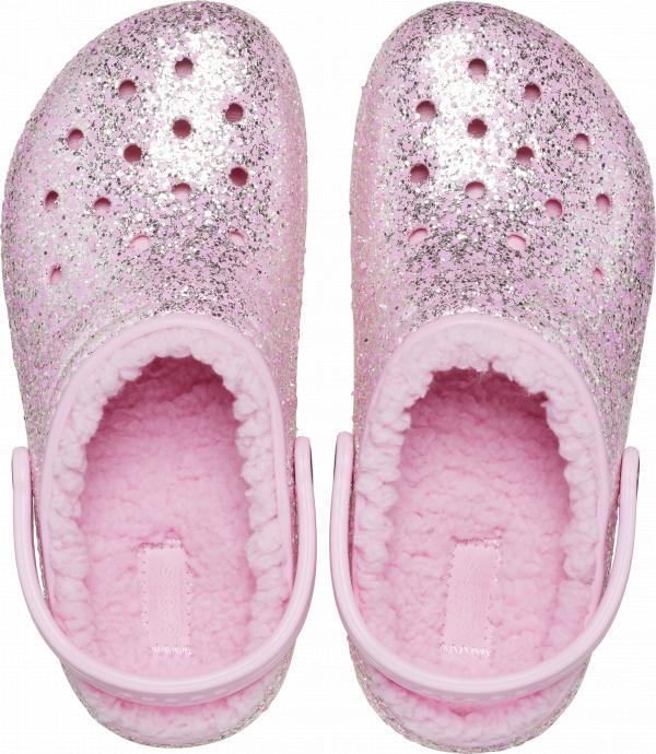 Kids Classic Lined Glitter Clog