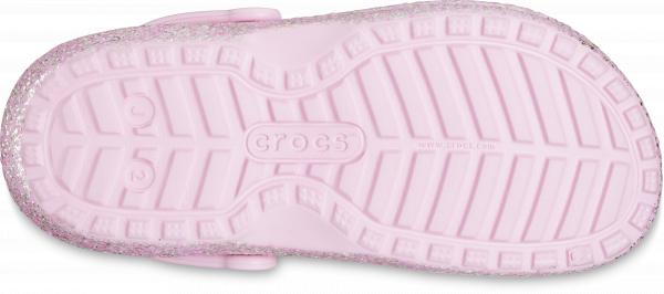 Kids Classic Lined Glitter Clog